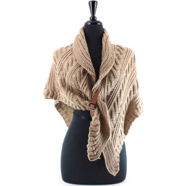 Pretty Persuasions - Wholesale Wrap - Women's - CP23151 Belted Sweater Knit Wrap