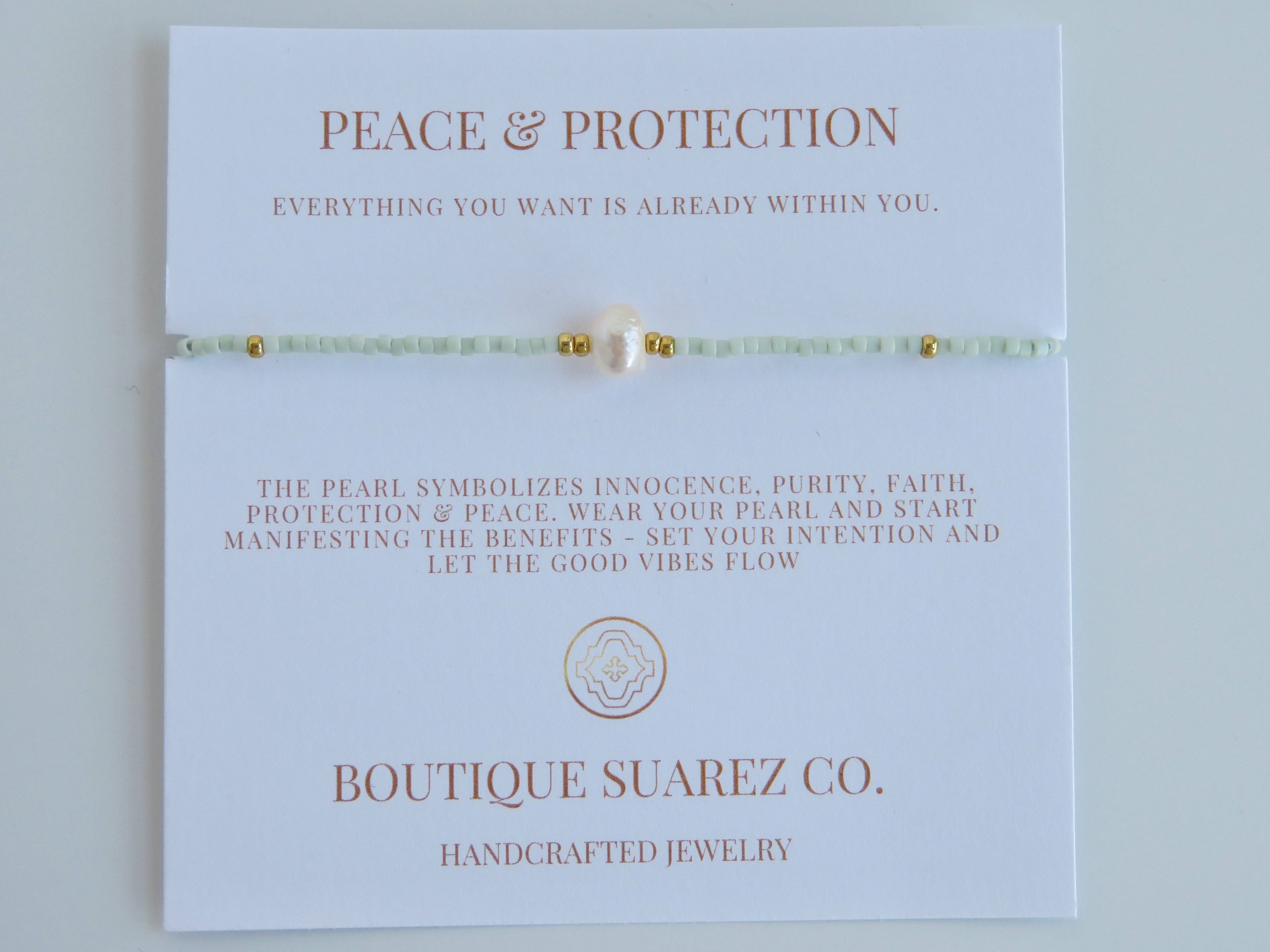 Boutique Suarez Co. - Wholesale Beaded Bracelet - Manifest Peace - Pearl Bracelet72