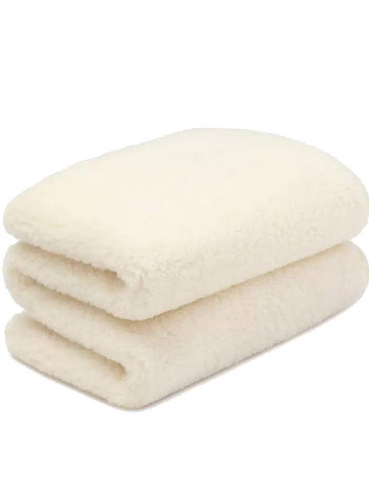 Wollen wiegdeken 2 laags - 75 x 100cm - Merinowol - Naturel voor wholesale door Lille Barn