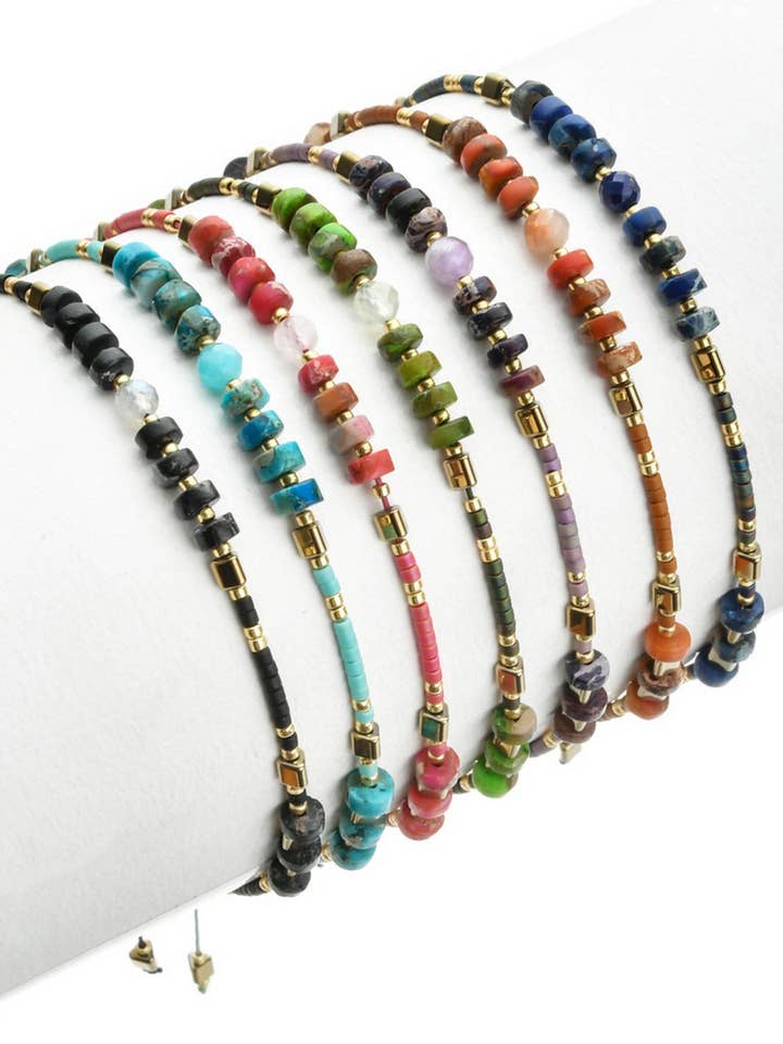 CWAJE4563_HAND-WOVEN IMPERIAL TURQUOISE BRACELET for wholesale by NINEXIS