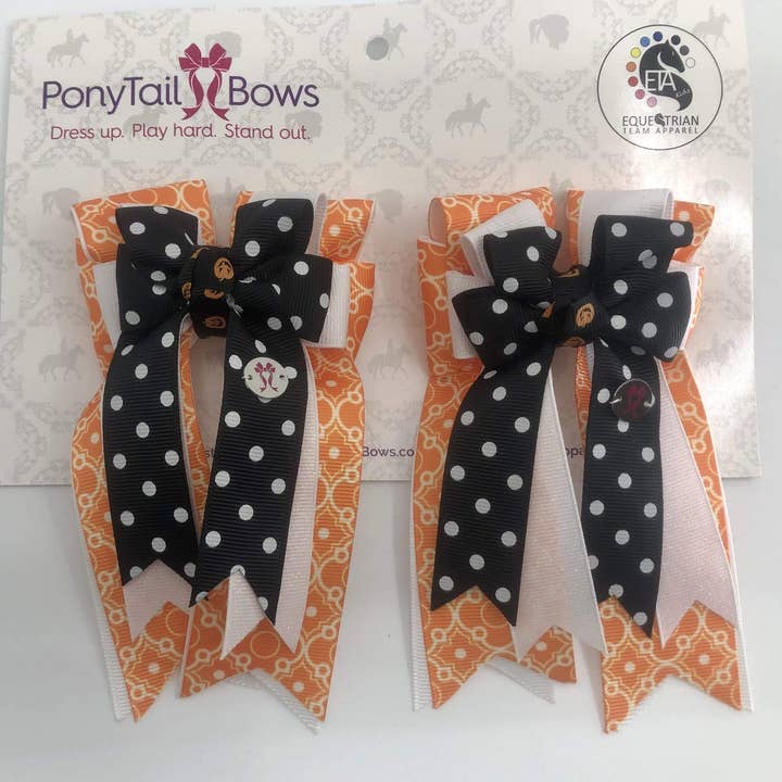 Pumpkin Surprise Knot PonyTail Bows for wholesale by PonyTail Bows