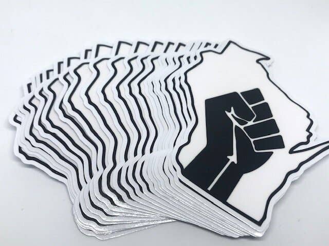 Flags Over Wisconsin - Wholesale Sticker - Fight the Power Wisconsin Vinyl Sticker2