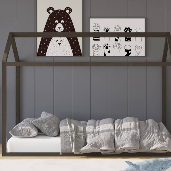 Home Design - Wholesale Bed - Kids & Baby - Home Design Perry Twin Solid Wood Canopy Bed Frame3