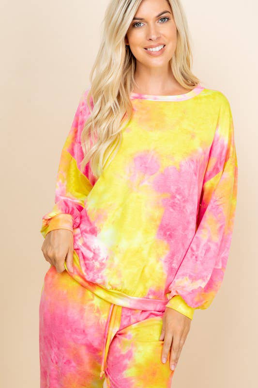 Emerald Collection - Venta al por mayor Sudadera - Mujer - ETK-8160 French Terry Tie Dye Corte relajado7