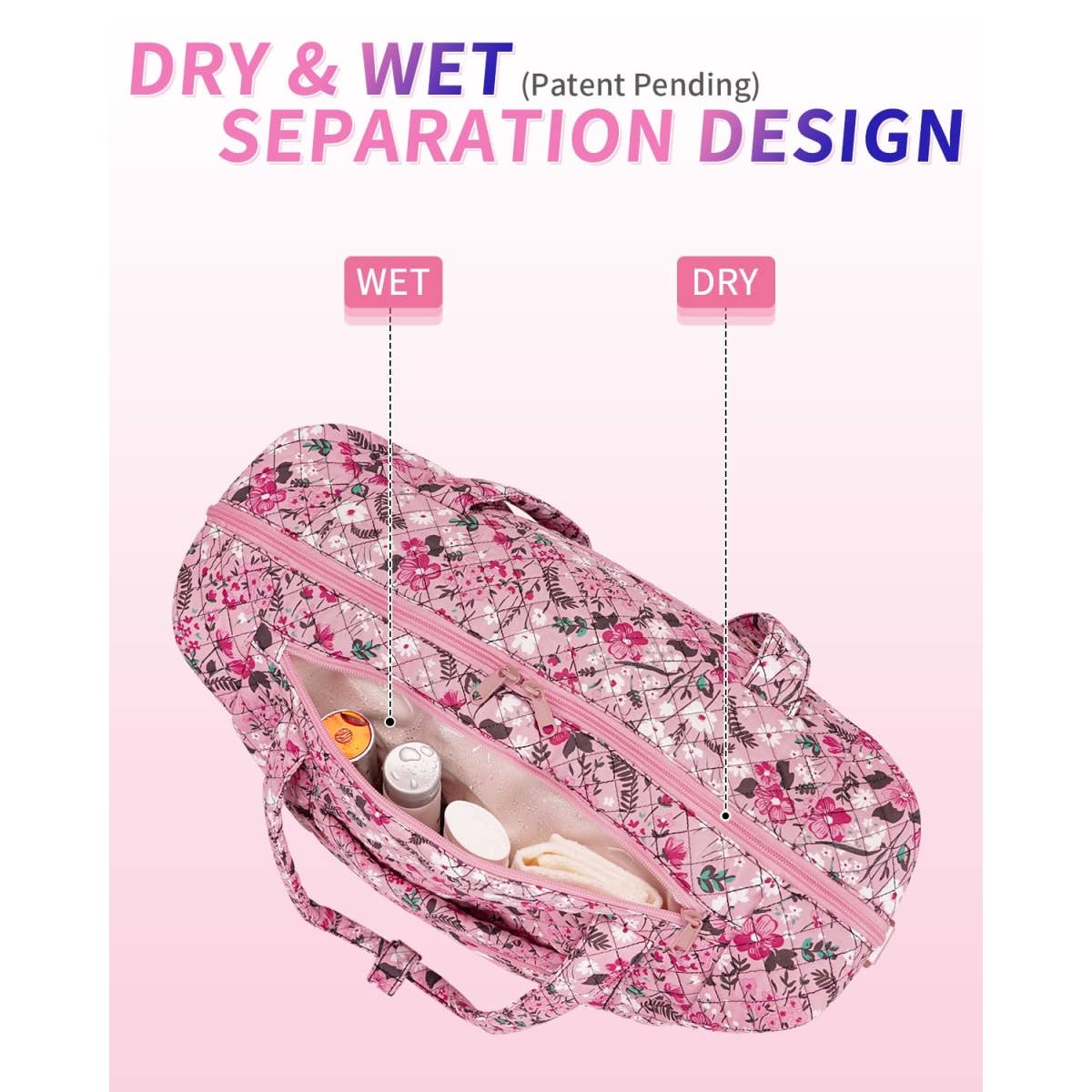 wandf – Großhandel Weekender-Tasche – Unisex – Gesteppte Schultertaschen Flugzeug Reisetasche Unter Sitz Tasche15