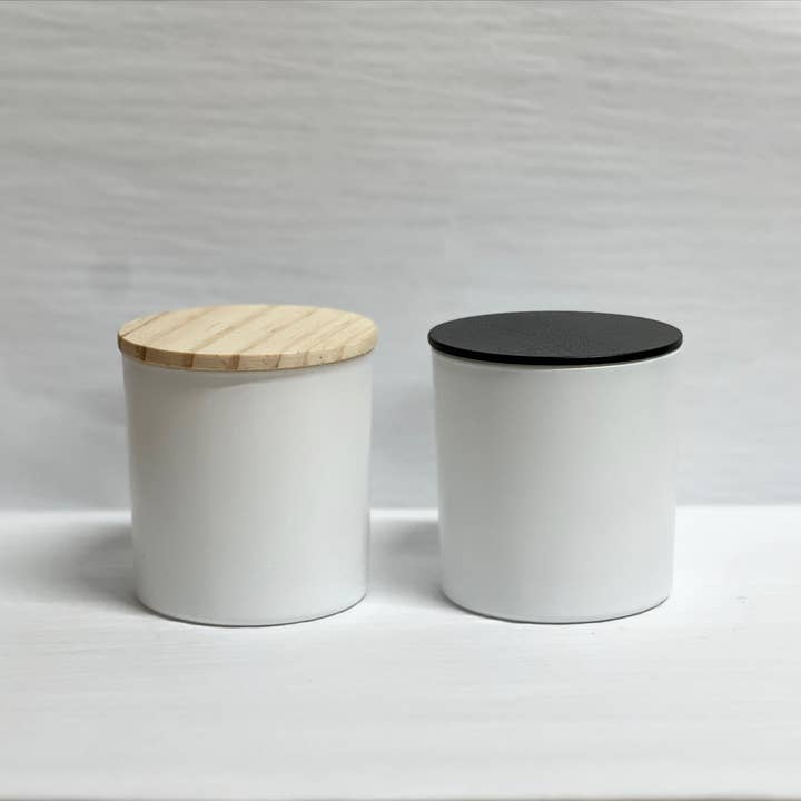 Dreamy Gallery Candle Co - Wholesale Candle Holder - Wood Lids /Set of 12/ Black Wood Lid/ Natural Wood Lid
