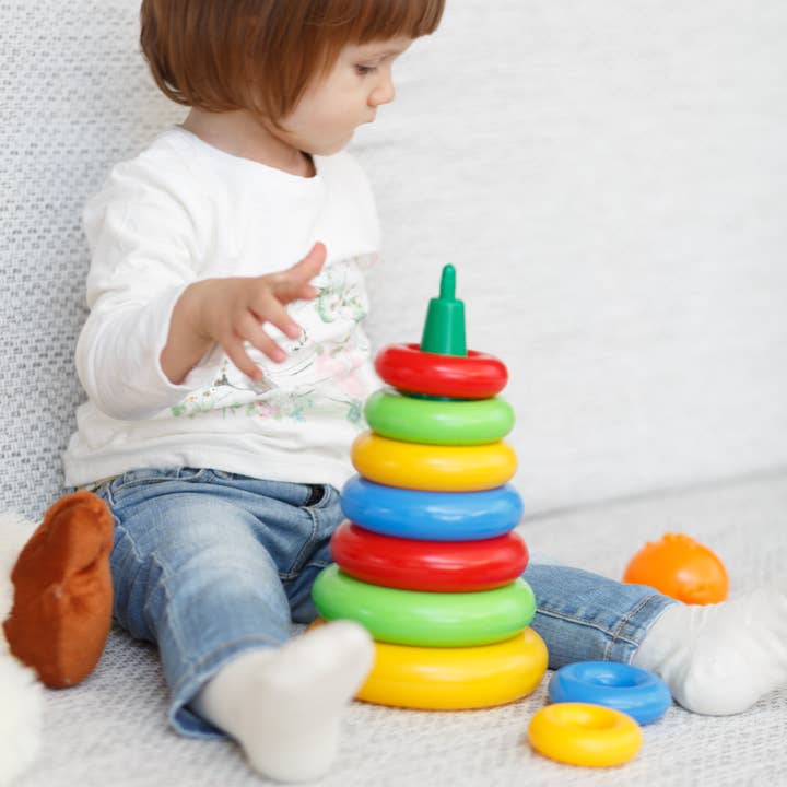 Lotus Pharmacy & Kids Boutique - Wholesale Stacking Rings Game - Baby - Educational toy "Pyramid" LUX in a box, Tigres10