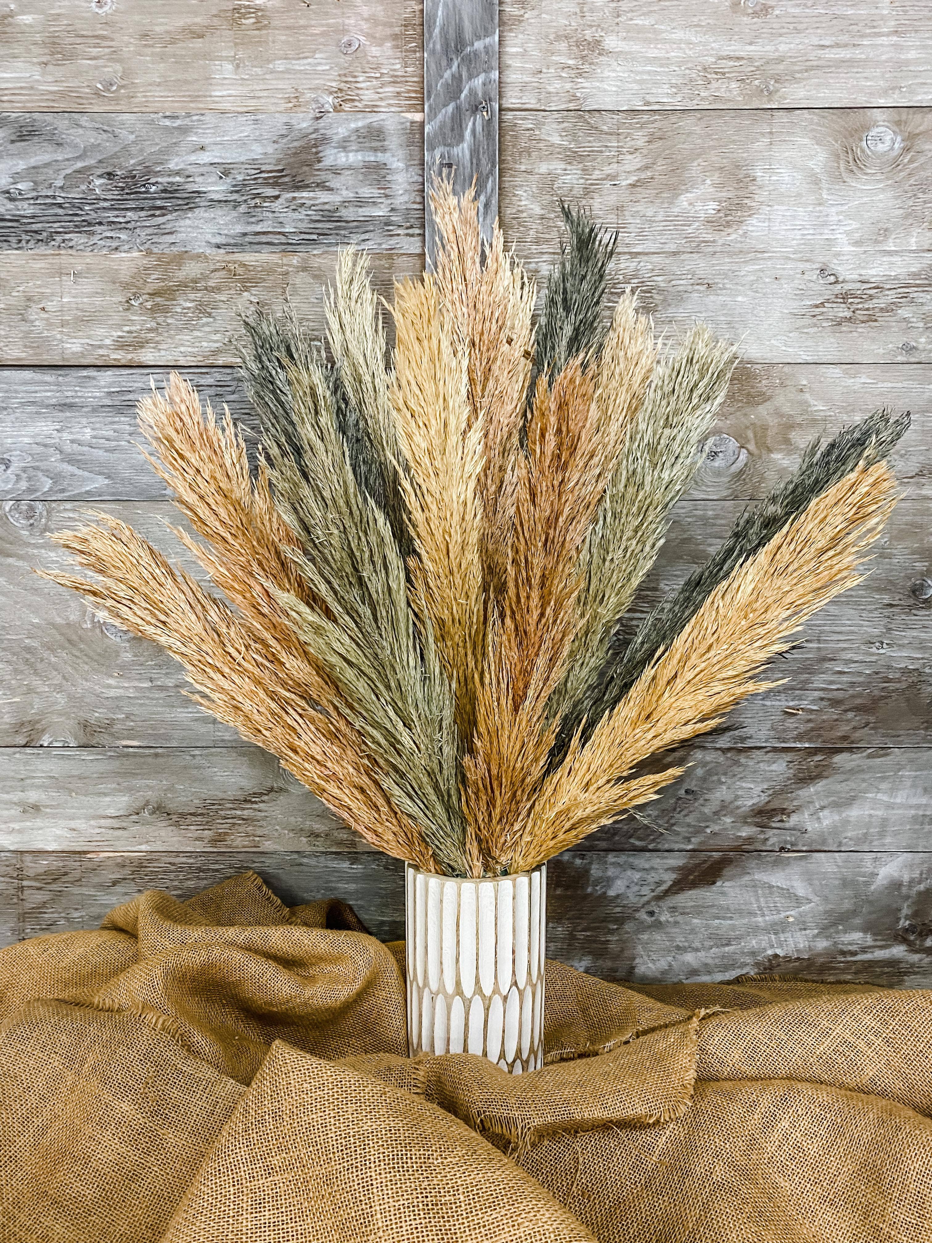 Wholesale Home Decor - Wholesale Dried/Pressed Flowers - Brown Nanal Flower Stick 39in1