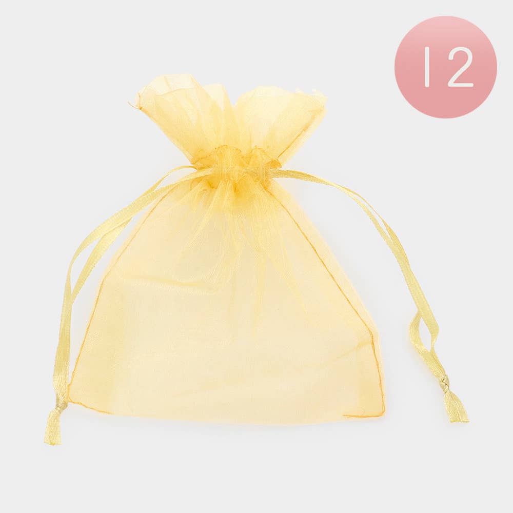 Sensibling Corp. - Vente Pochette cadeau - 12PCS - 4 X 5 Sacs Cadeaux en Organza avec Ruban14