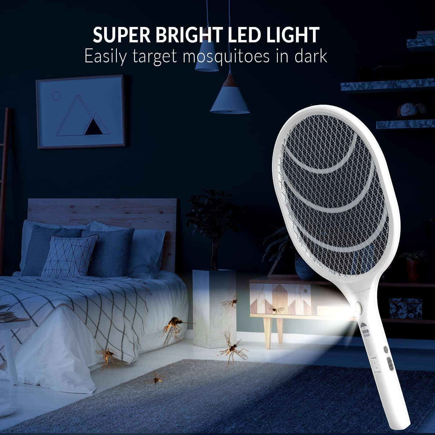 WBM LLC - Wholesale Insect Repellent - WBM SMART Electric Fly Swatter Racket | Pack 25