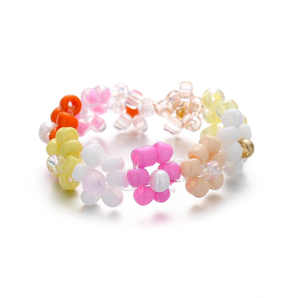 GLAM & GLORY Jewels made with love - Vente Anneau/bague à empiler - Bague Dunja en perles de verre2