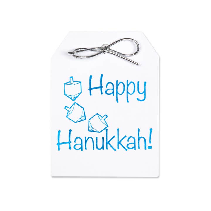 WowWordZ - Wholesale Gift Tag - Happy Hanukkah Dreidel Gift Tags - Set of 101