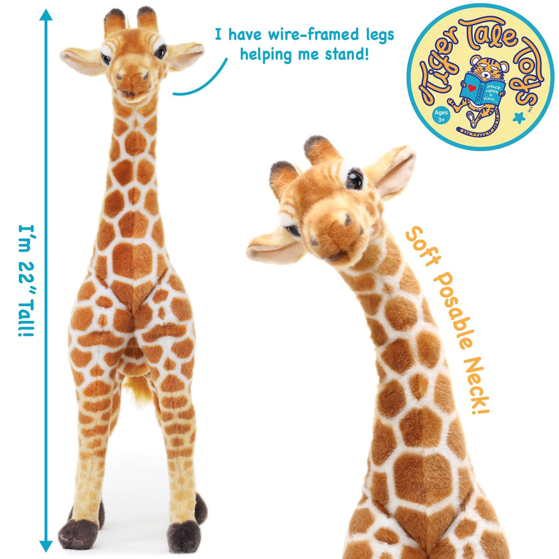 VIAHART Toy Co. - Wholesale Knuffels - Kinderen en baby - Jocelyn de giraffe | 56 cm knuffeldier van pluche3