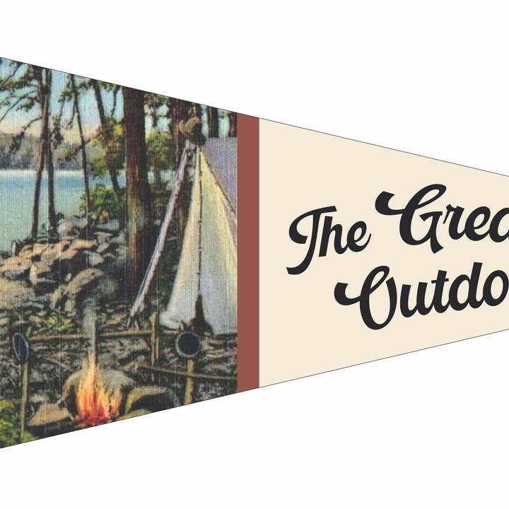 Great Outdoors Pennant for wholesale by Giftologie