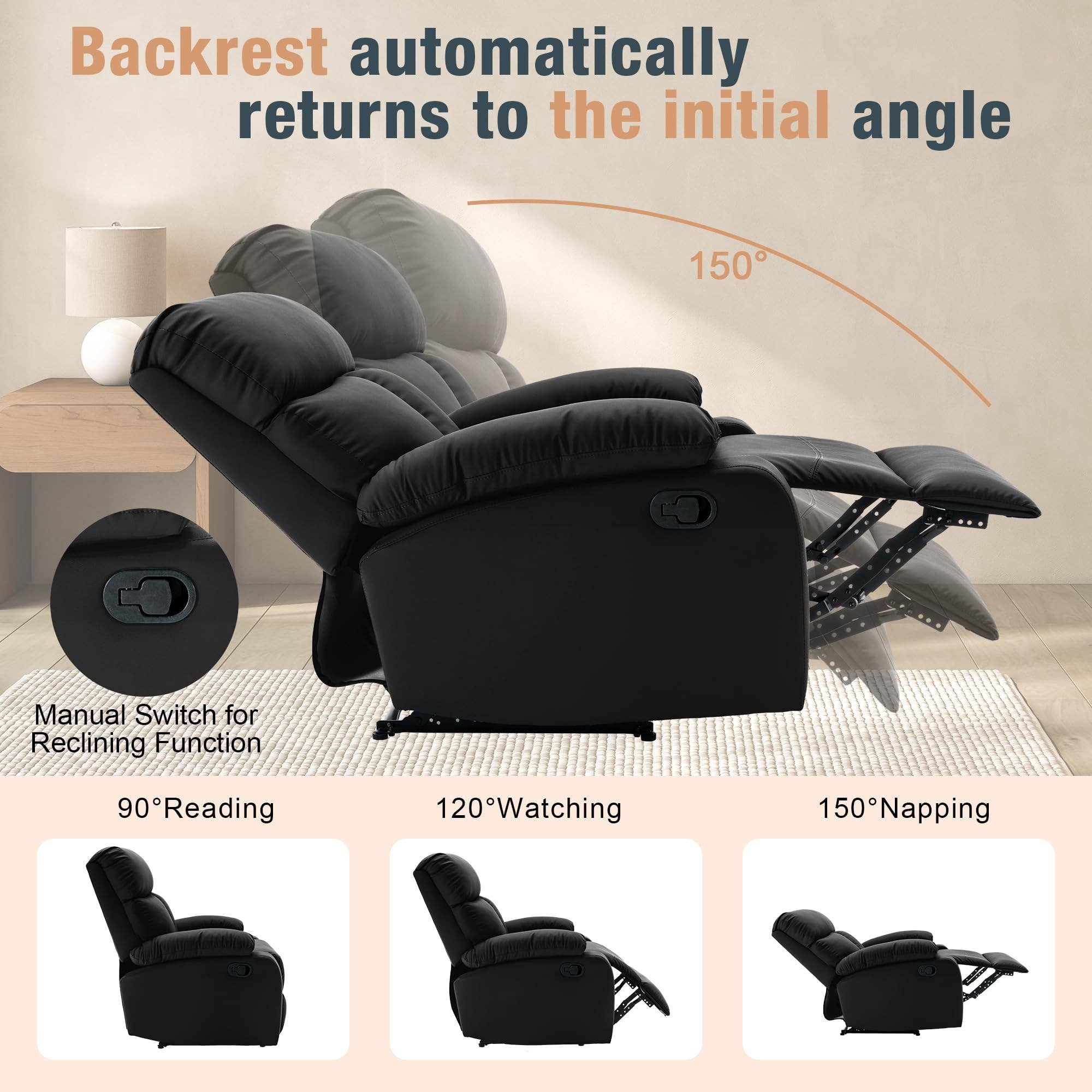 Heynemo - Wholesale Chair - Manual Small Recliner Chair for Adults2