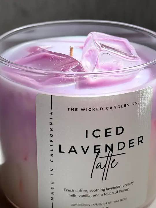 Iced Lavender Latte (Unlabeled for Retailers) for wholesale by The Wicked Candles Co.