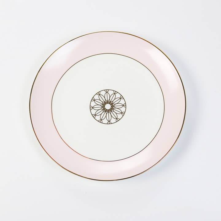 Little White Dish - Wholesale Salad Plate - Blush Jewel Salad Plate - Set of 4