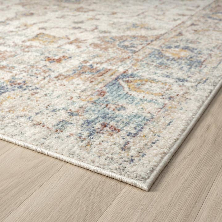 Cream Freesia 2384 Floral Vintage Area Rug for wholesale on Faire7