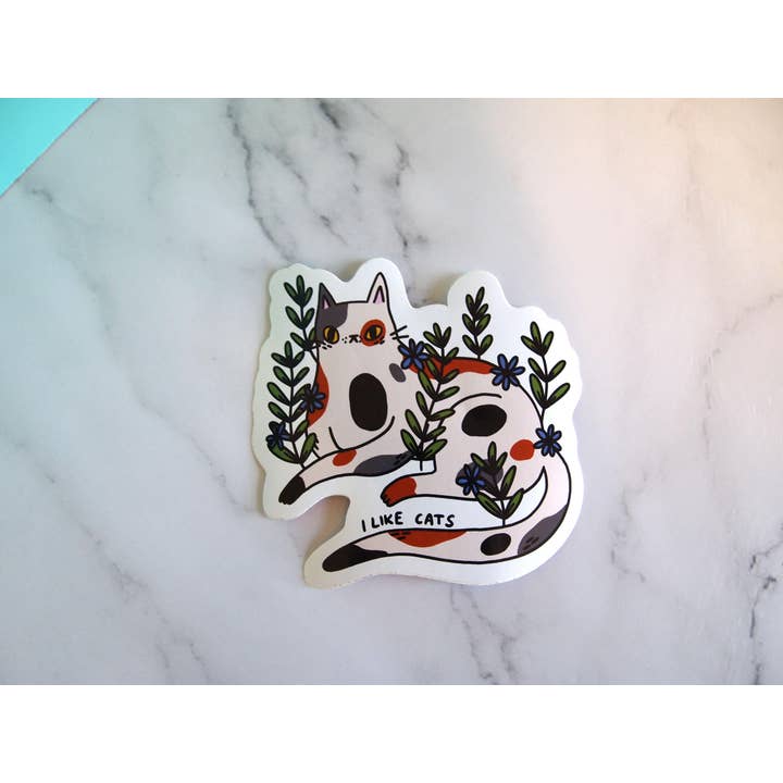 I LIKE CATS - Wholesale Sticker - Calico Cat Vinyl Decal Sticker5