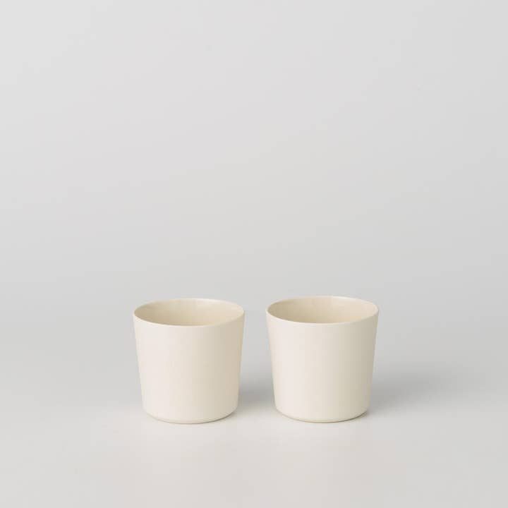 Conjunto de dois copos de cerâmica - Branco por atacado de Stilleben di Baschieri Elena & c Sas