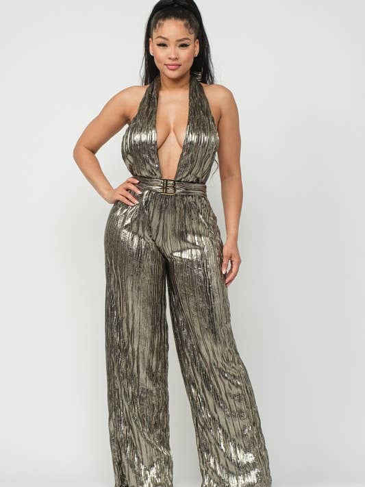 Jumpsuit mit V-Ausschnitt für den Großhandel von Belita Collection
