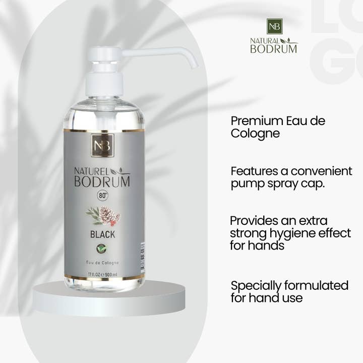 NB NATURAL BODRUM – Colónia em spray por atacado – Colónia Negra Extra Forte 17 Oz Nb Colónia Turca9