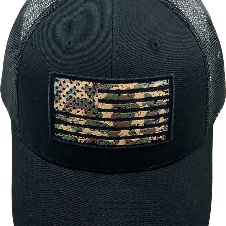 KBETHOS - Wholesale Trucker Hat - Men's - FLAG UV PRINT PATCH MESH BACK BALLCAP16
