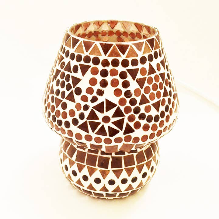 Table lamp glass mosaic small mushroom for wholesale by Orientals