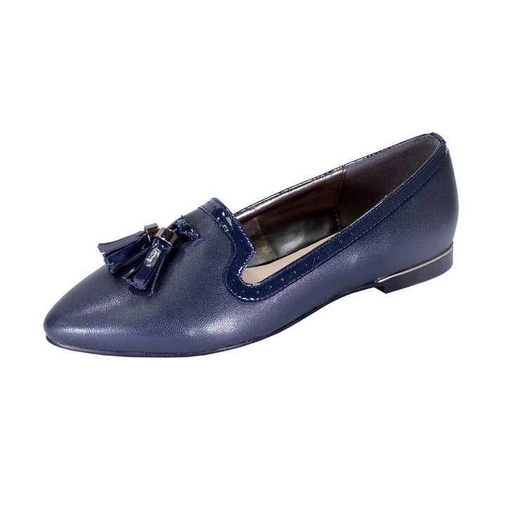 PEERAGE Brenna Dames Brede Casual Jurk Puntige Neus Leren Flats voor wholesale door FazPaz