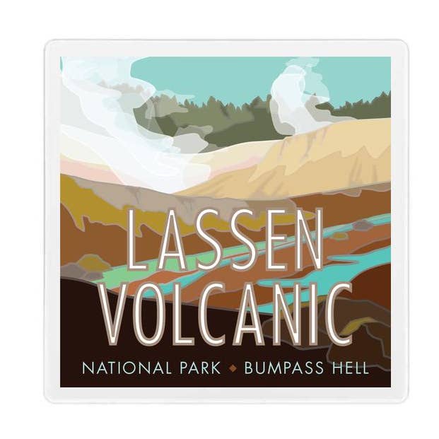 Lassen Volcanic N.P - Bumpass Hell - Coaster for wholesale by Travel Posters by M&W Design Co.