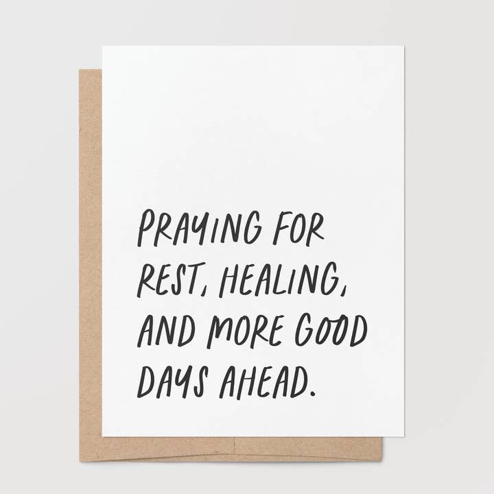 Christian Get Well – Praying for Healing Greeting Card for wholesale by Goodly Press | Modern Cards for Life’s Real Moments