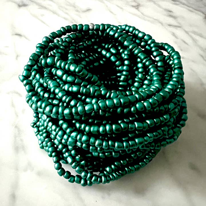 Pulseiras com contas 50 unid. Verde Esmeralda €0,60 cada por atacado de Erik & Mike