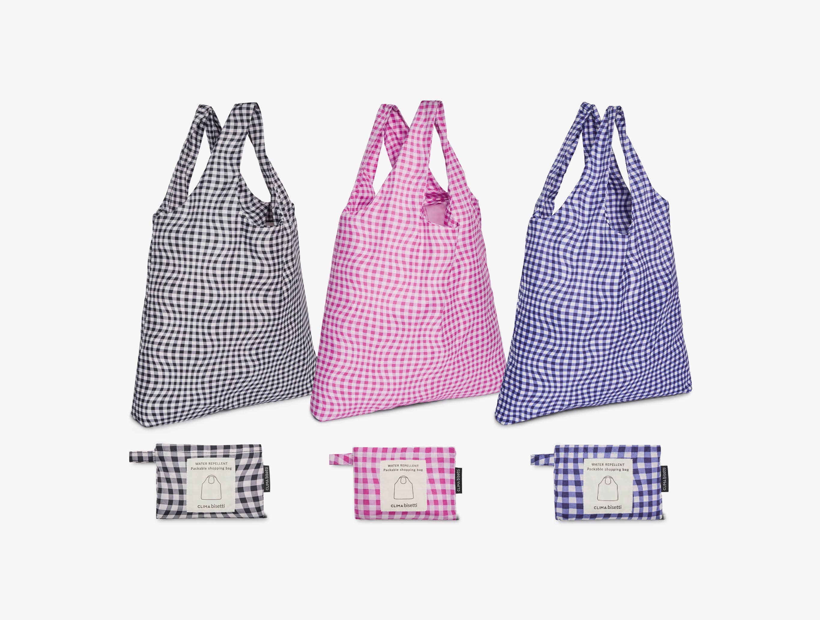 Mkr International - Wholesale Tote Bag - Women's - "Vichy" Waterproof Foldable Bag, Multipurpose, Lightweight 20kg