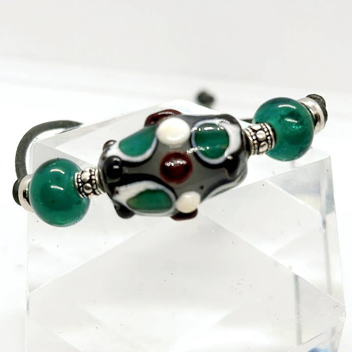 Teal with Red Bracelet for wholesale by Hang-ups by Ami