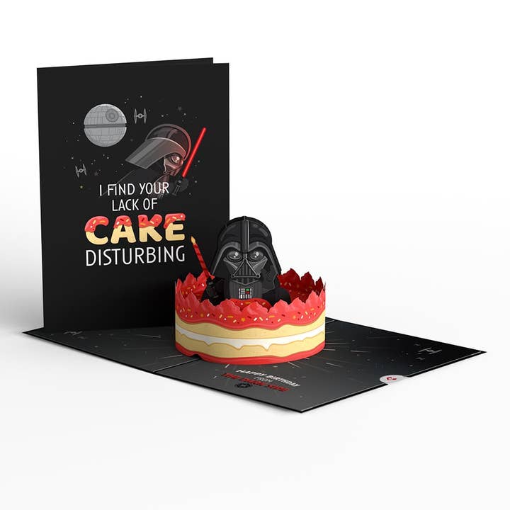 Lovepop Cards - Wholesale Birthday Card - Star Warsâ„¢ Darth Vaderâ„¢ Birthday Cake 5''x7'' Card