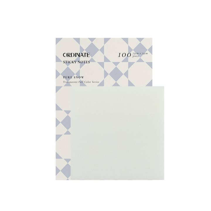 Ordinate - Wholesale Sticky Notes - Pure Snow | Clear Transparent Sticky Notes1