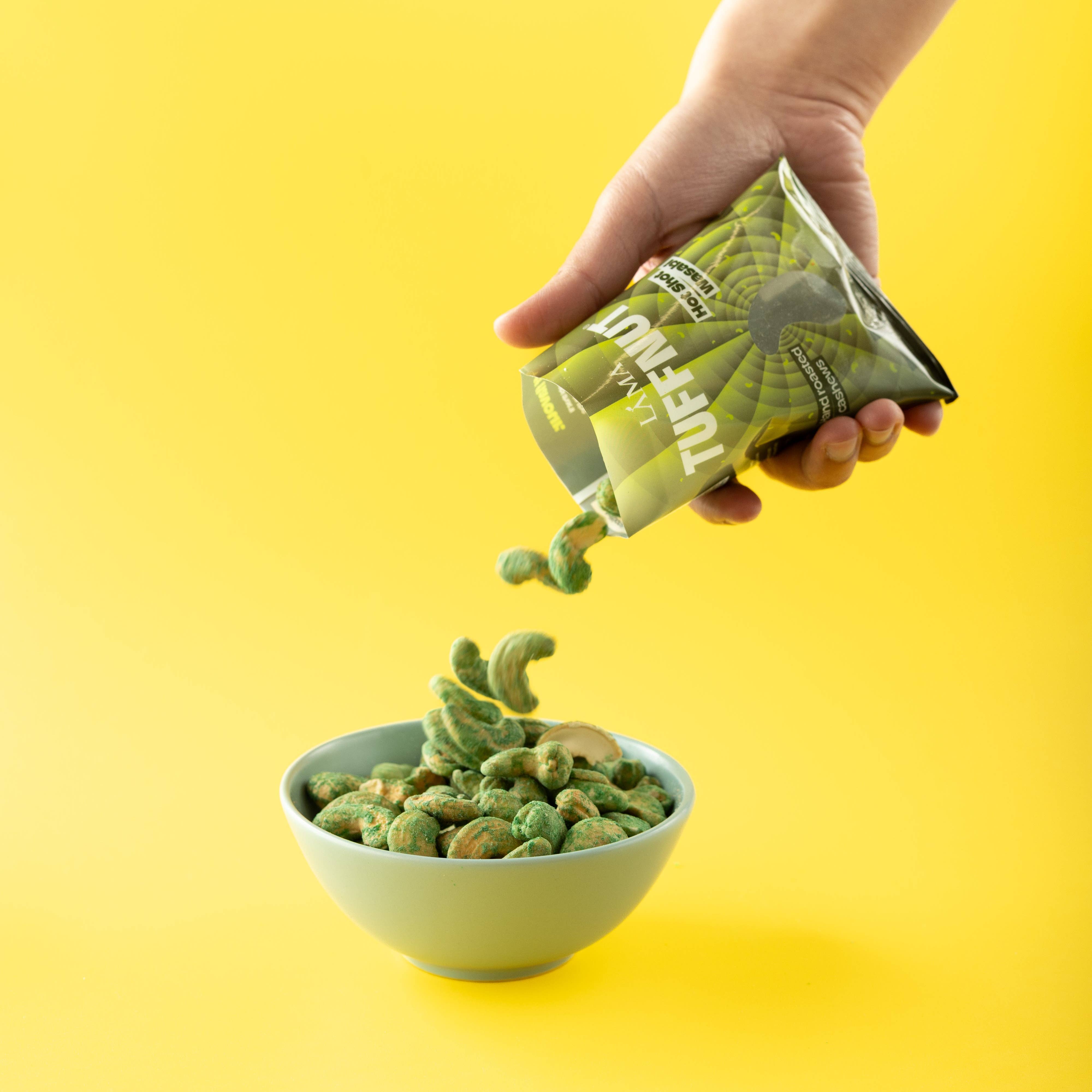 Lama Trading Company LTD - Venta al por mayor Frutos secos - Anacardos TuffNut Hot Shot Wasabi Tostados a Mano6