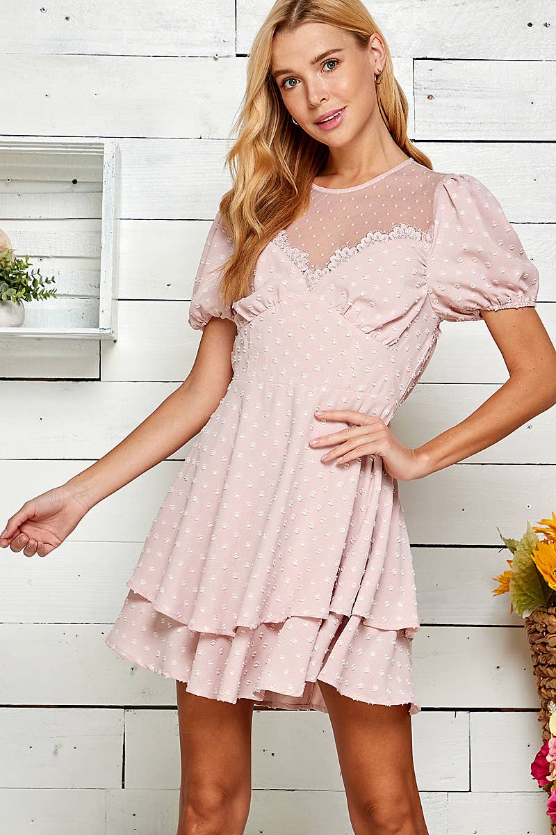 Sweet Lemon - Wholesale Dress - Women's - Dottie Veil Open Back Mini Dress2