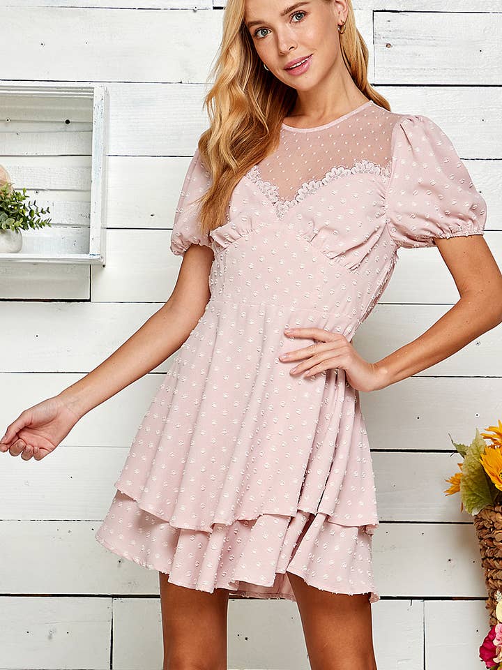 Sweet Lemon - Wholesale Dress - Women's - Dottie Veil Open Back Mini Dress2