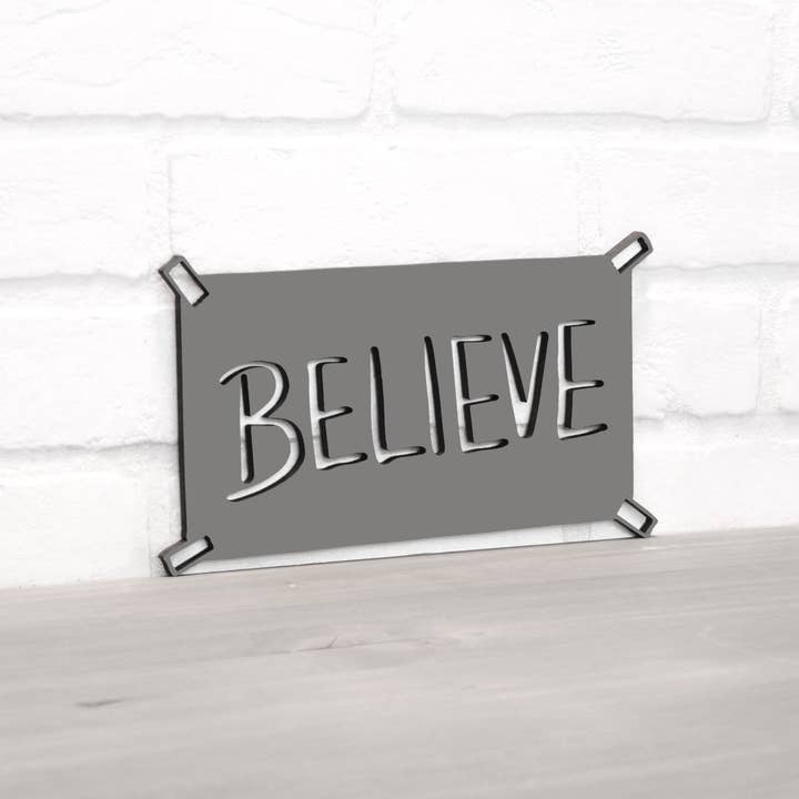 Spunky Fluff - Wholesale Wall Sign - Believe Ted Lasso Quote Locker Room Sign14