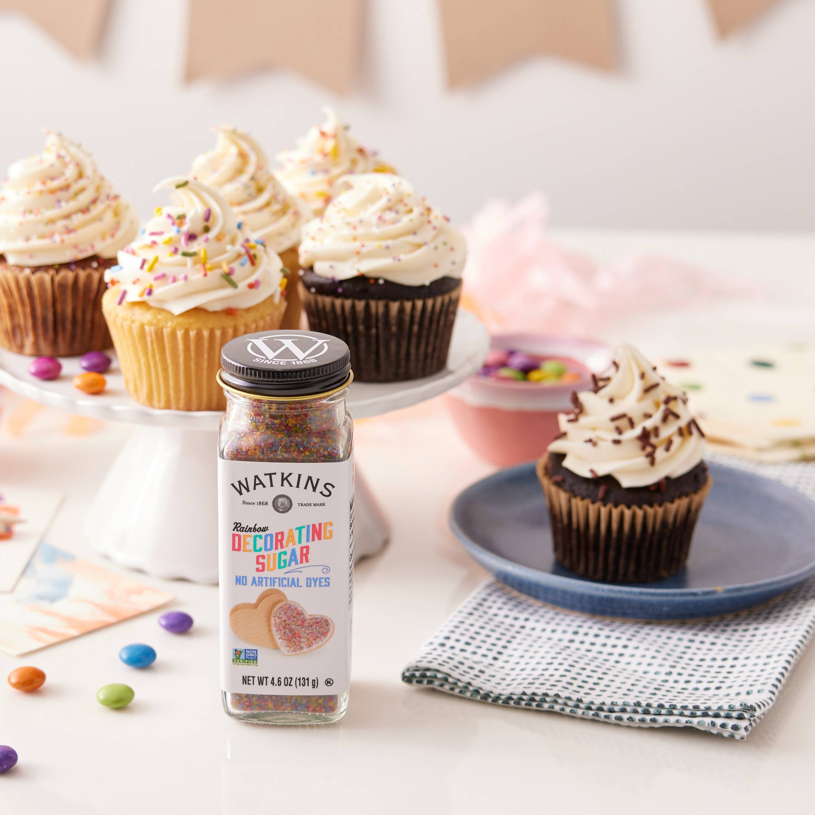 The Watkins Co. - Wholesale Sugar/Sweetener - Rainbow Decorating Sugar 4.6 oz3