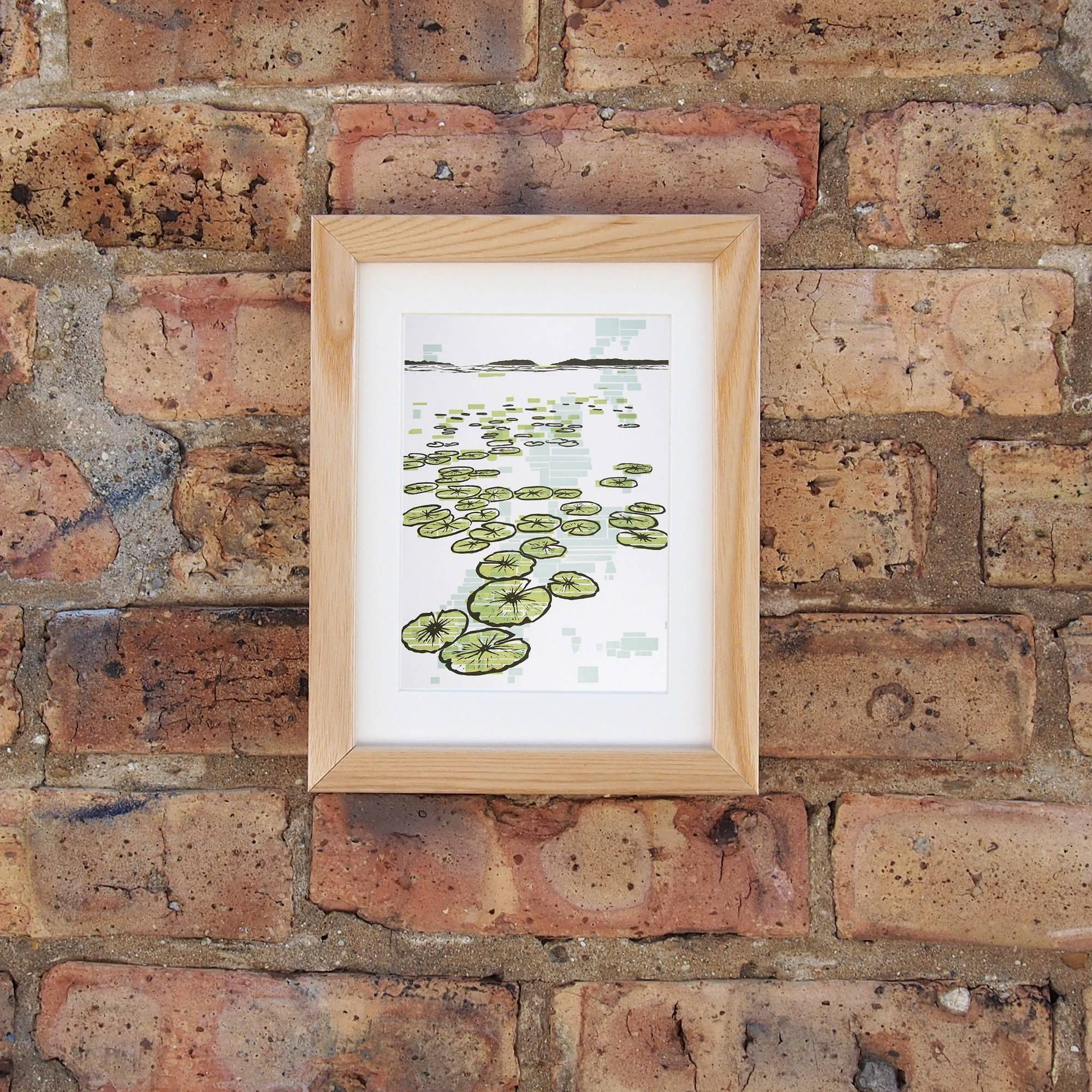 Current Location Press - Wholesale Art Print - Chain Of Lakes Letterpress Printed Mini Print1