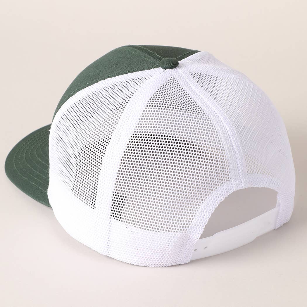 Fashion City - Wholesale Trucker Hat - Unisex - Two Tone Cotton Trucker Hat with Mesh Back18