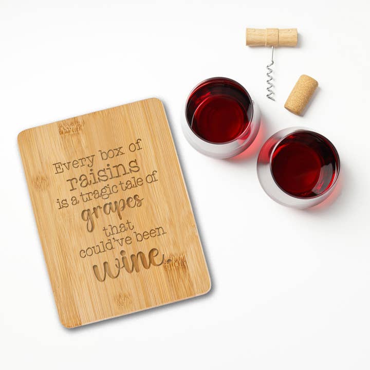 Tragic Tale Small Cutting Board, Bamboo Bar Board for wholesale by Love, Georgie