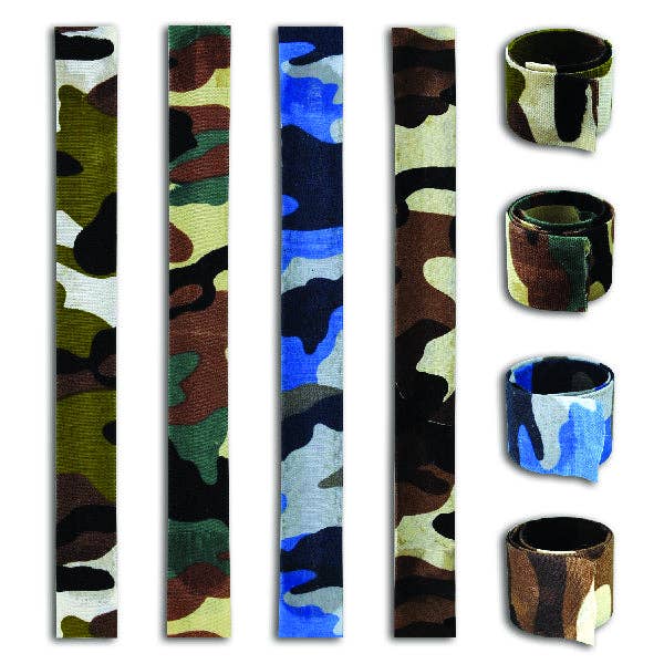 Camo Slap Bracelets 12 Pack for wholesale by Kipp Brothers
