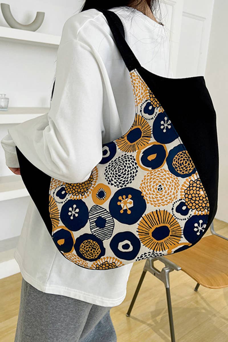ACCITY - Wholesale Shoulder Bag - Women's - MODERN PATTERNED CASUAL CANVAS SHOULDER BAG_CWAB051115
