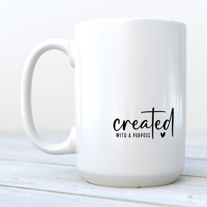 Mug chrétien en céramique créé spécialement pour les chrétiens pour la vente par PrairiePressed
