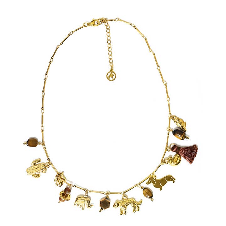 KETTENHALSBAND MIT TIERANHÄNGERN - YNK241584B828 für den Großhandel von AMORINO SRL