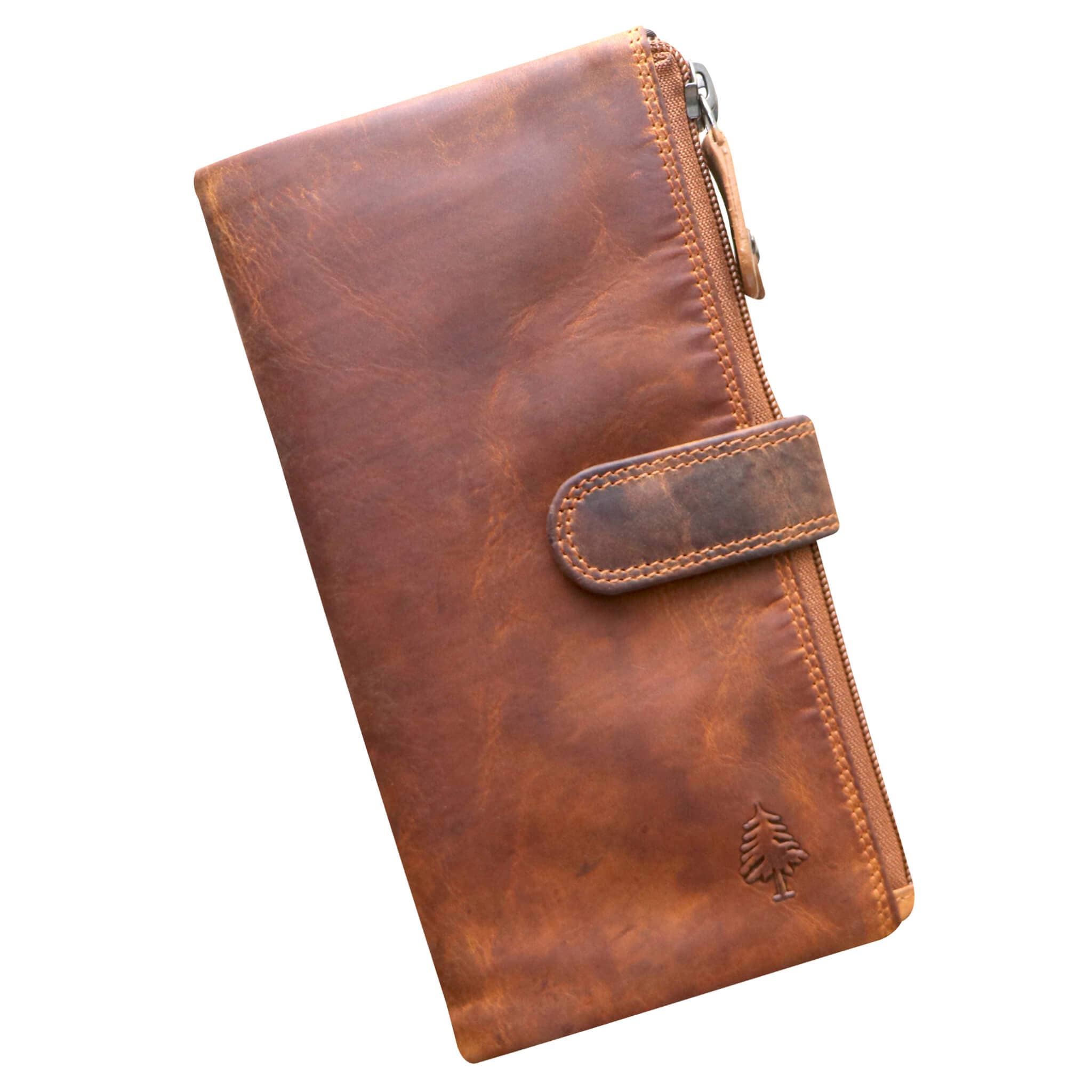 Greenwood - Vente Portefeuille – unisexe - Portefeuille Elsa pour femme en cuir avec compartiment zippé et protection RFID5