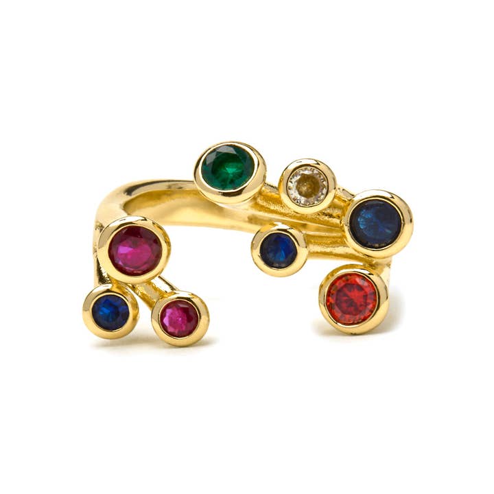 Luxenter - Wholesale Multi-Stone Ring - Anillo con Lacado Negro acabado oro 18k - Yter2